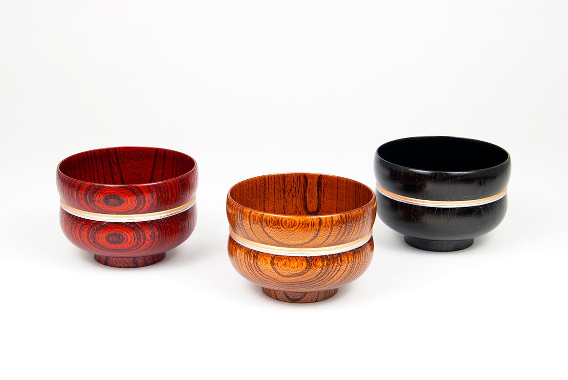 欅3.6ひさご椀 赤摺 金銀 | 山中 漆器 嘉匠菴 @kasyoan カラフルな漆器