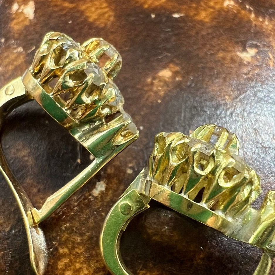 フランス　アンティーク　ジュエリー　ピアス　18k ヴィンテージ　ドルムーズ フランス アンティーク ドルムーズ ピアス 1800年後半頃 K18 ローズ