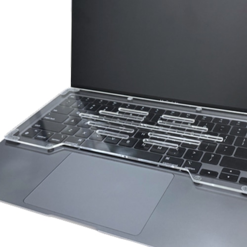 尊師スタイル用キーボードカバー 改良版 L字ゴム足付き（透明）