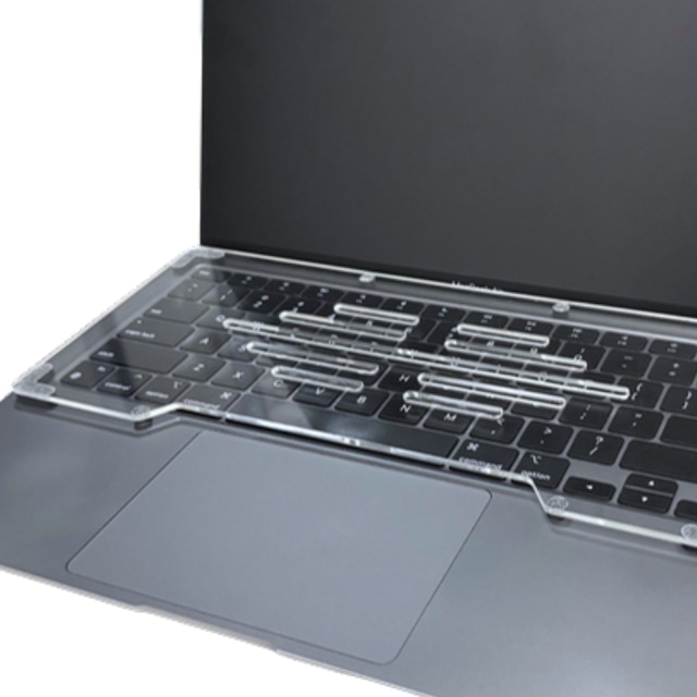 尊師スタイル用キーボードカバー 改良版 L字ゴム足付き(透明)