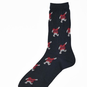 LAD MUSICIAN【ラッドミュージシャン】SOCKS   (ITEM NO:2124-918 DARK NAVY × DARK RED/ SIZE:F)