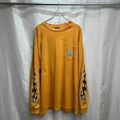 00s USA Harley-Davidson 袖プリント 胸ポケット ロンT 2XL