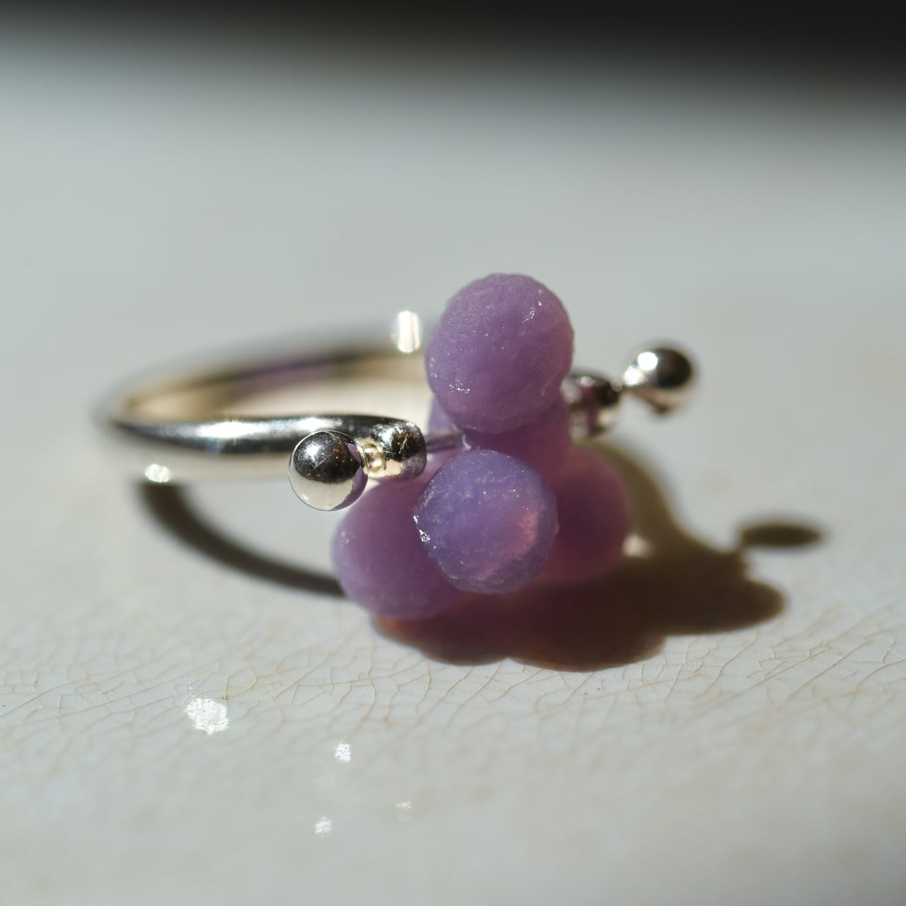 003 Nightfall Collection】 グレープアゲート 鉱物原石 シルバー925