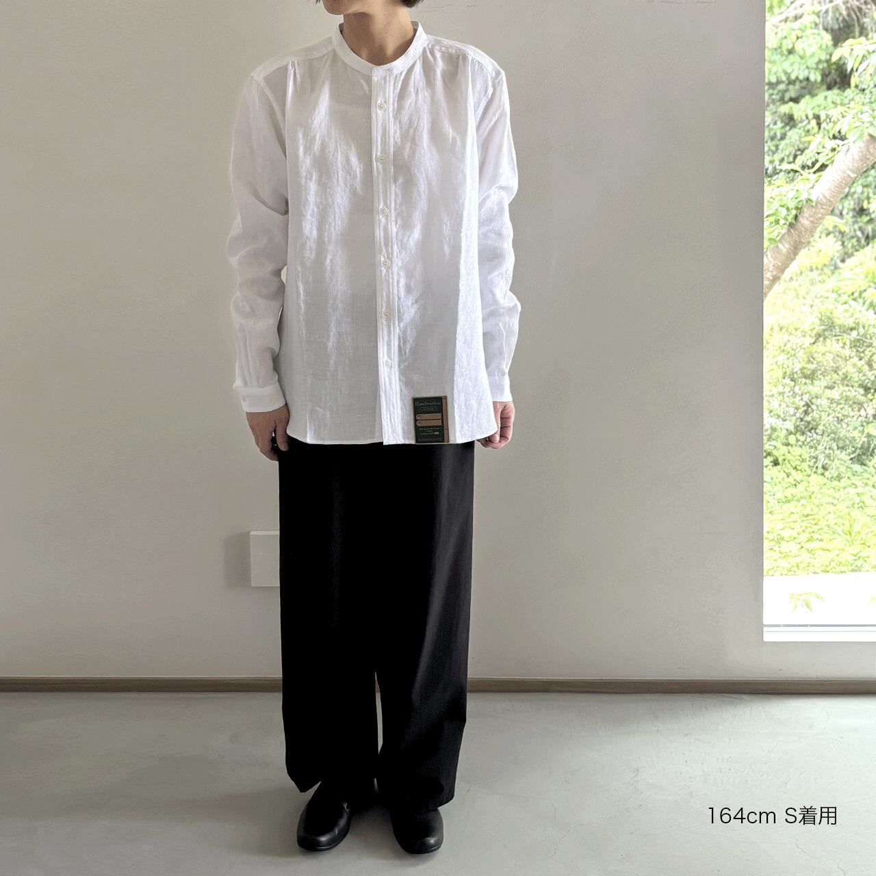 ハンドベーカーノーカラーリネンシャツ ASEEDONCLOUD Handwerker ハンドベーカーノーカラーリネンシャツ ASEEDONCLOUD Handwerker