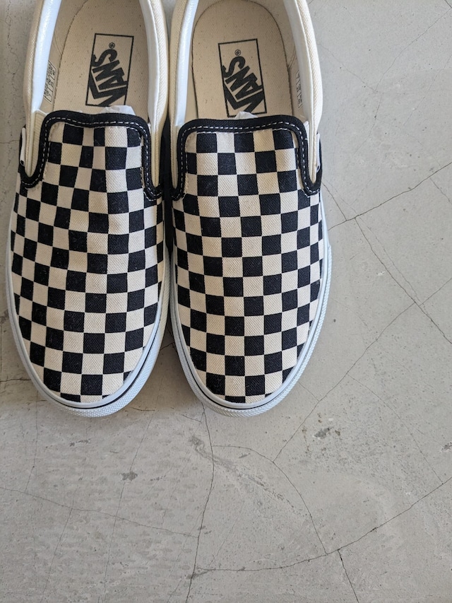 VANS  SLIP-ON / BLK/WHT CHECK 25cm