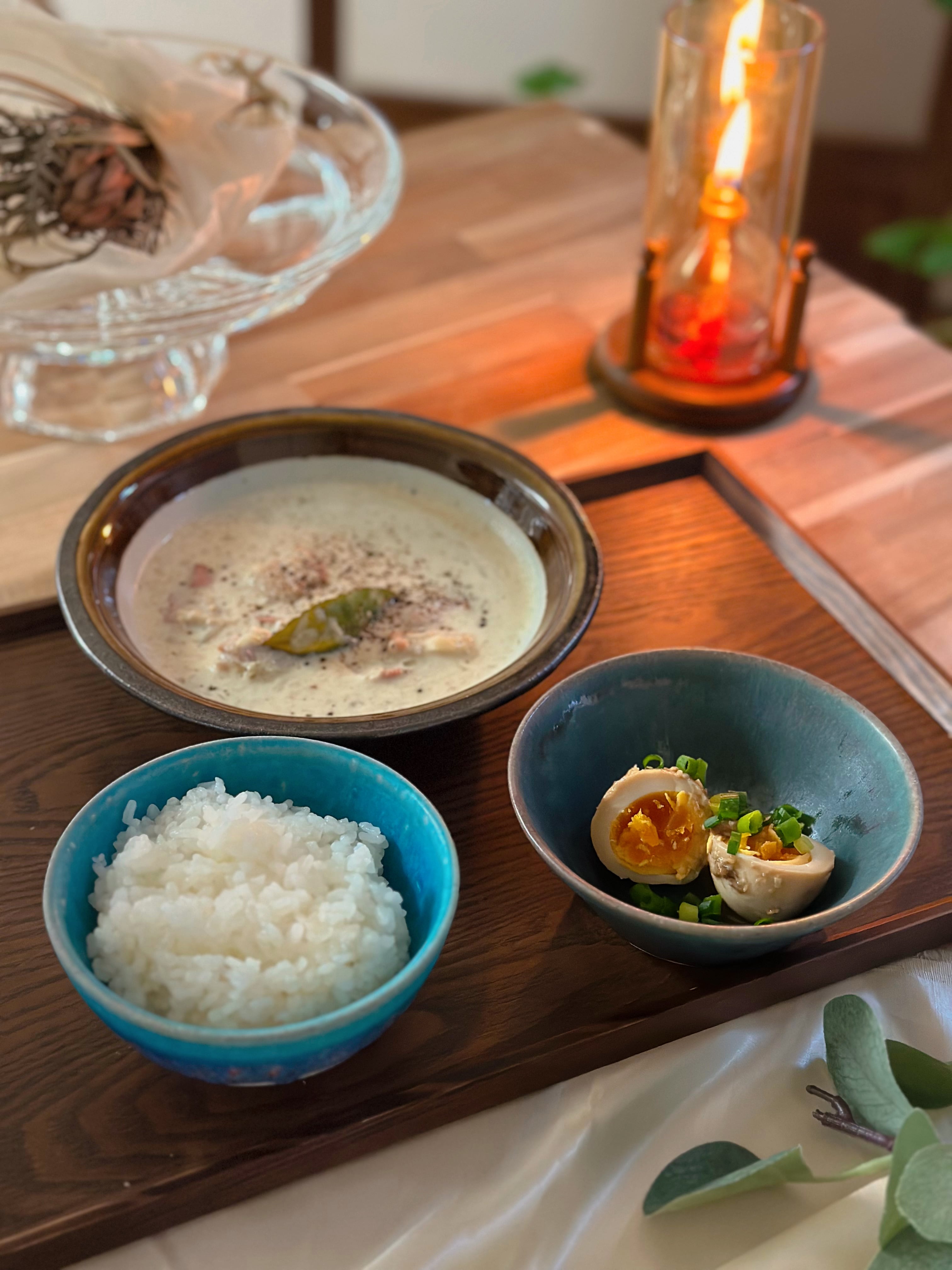 グラデーションブルーのご飯茶碗 | 陶器屋カフェつむぎ produced by