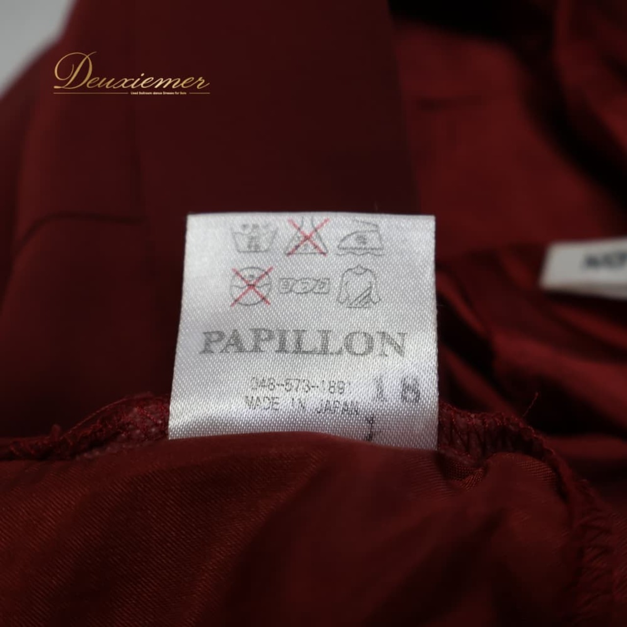 社交ダンス 衣装 PAPILLON パピヨン スカート レッスンウェア レッド系 無地 シンプル 上品 練習 レッスン かわいい 赤 ダンス衣装 日本製 イベント ステージ パーティー おしゃれ レディース