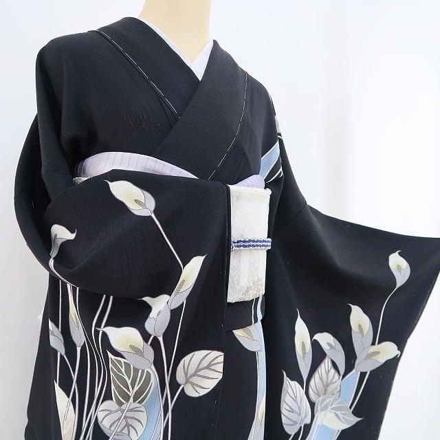 未着用 変則縦絽 カラー 夏着物“ありのままに自分を染めてカラーに標す 