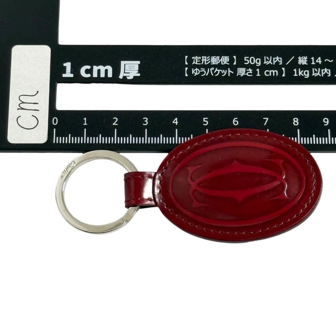 カルティエ メンズ レディース キーリング キーホルダー ダブルC 未