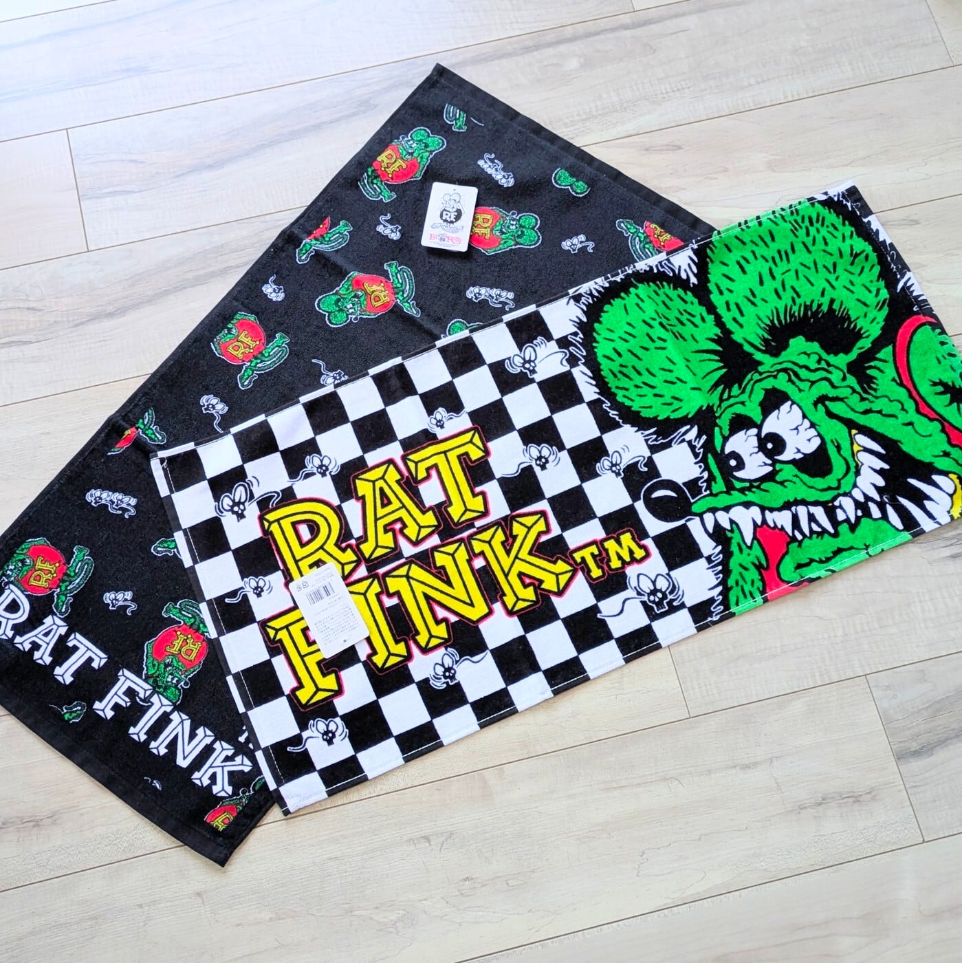 【 RATFINK ( ラットフィンク ) 】 FACE TOWEL / フェイスタオル 〚アメリカン雑貨 アメトイ〛