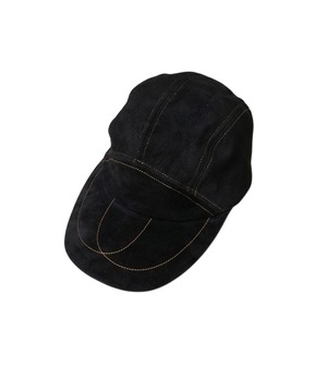 Indietro Association / IA-26-145 LEATHER JET CAP(BLACK)