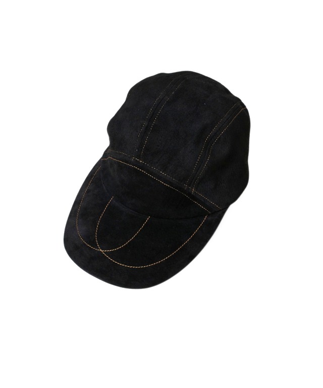 Indietro Association / IA-26-145 LEATHER JET CAP(BLACK)