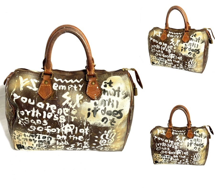 ルイヴィトン LV ハンドバッグ スピーディー30 モノグラム レア 限定 一点物 ルイヴィトン LV モノグラム グラフィティ