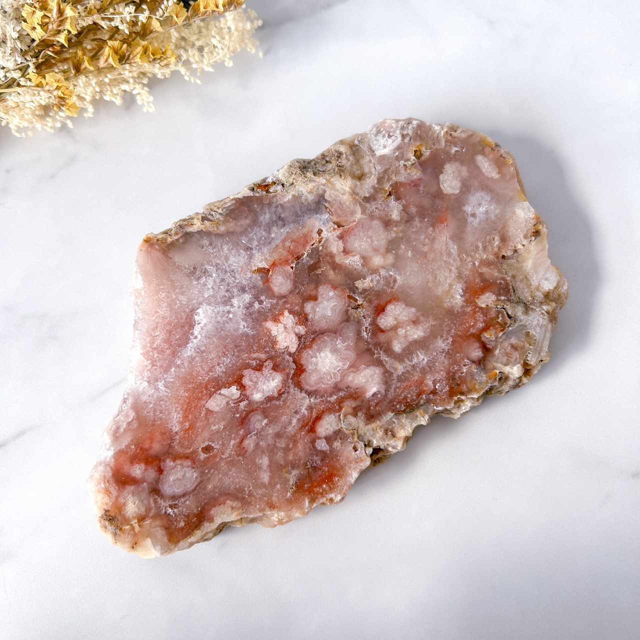 ピンクアメジスト・フラワーアゲート(桜瑪瑙) プレート