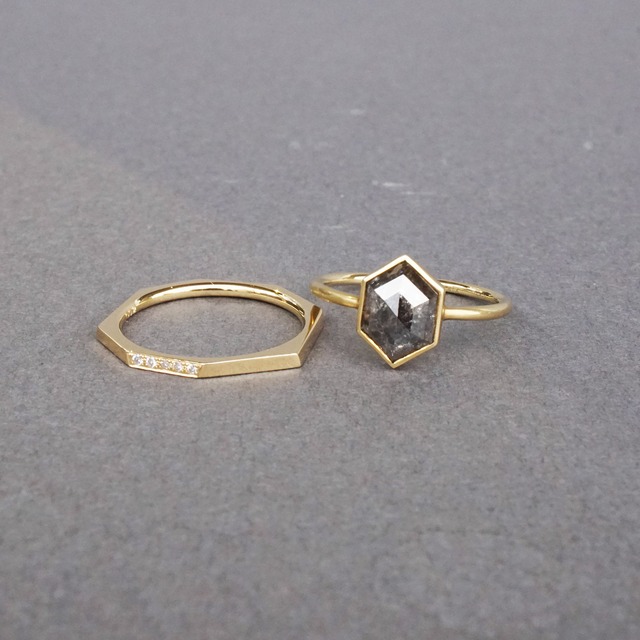 Gravity / Rose Cut Diamond Ring Gray（DR026-YD）