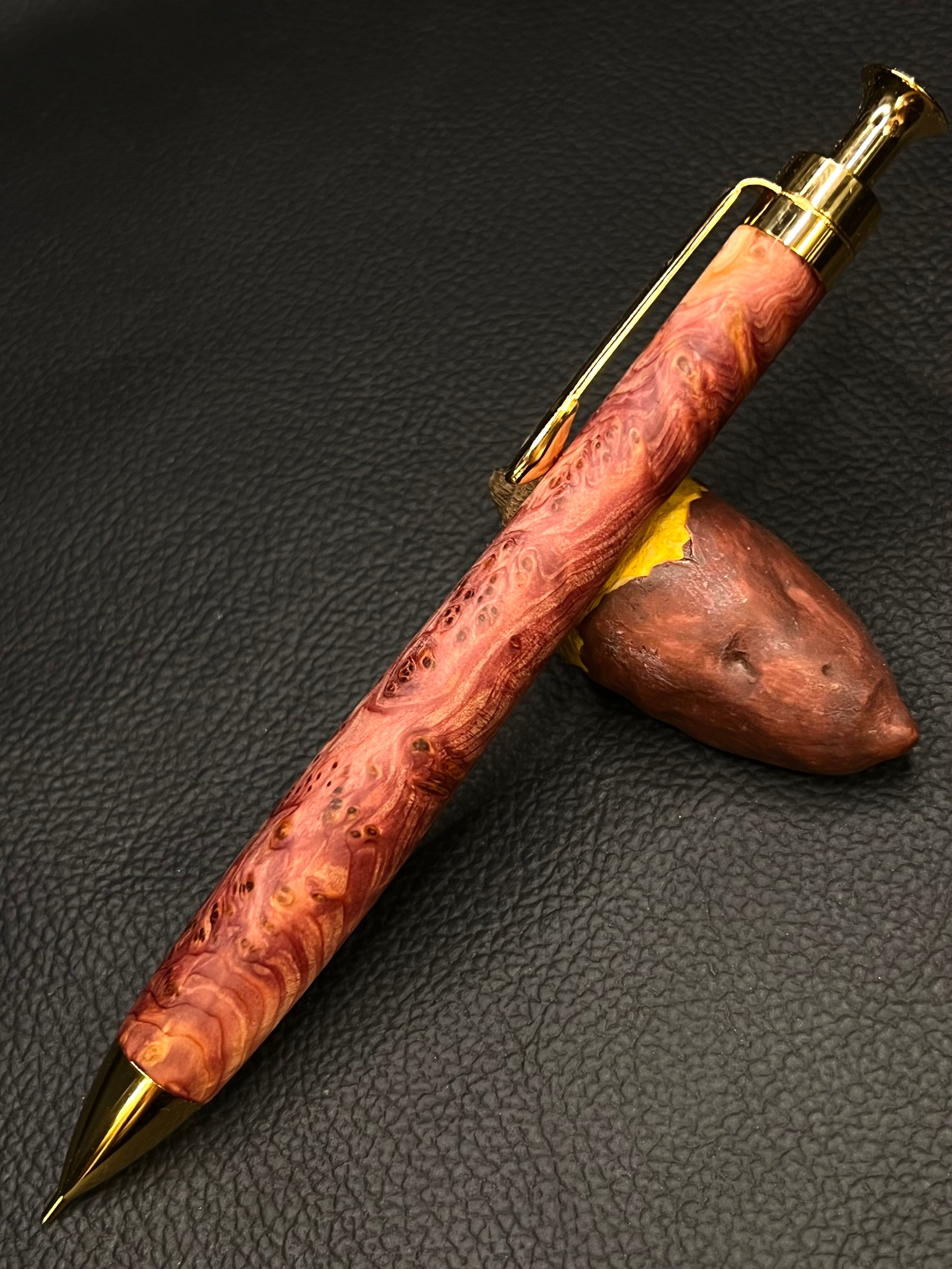 新品　こぶた工房　タクサスフロリニーバール極上杢　シャープペンシル0.5 09146386316c8382223b5916bbad8d