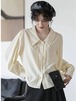 今っぽシアーシャツ 2024新作 長袖シャツレディース春秋 通勤 フレンチスイート トップス