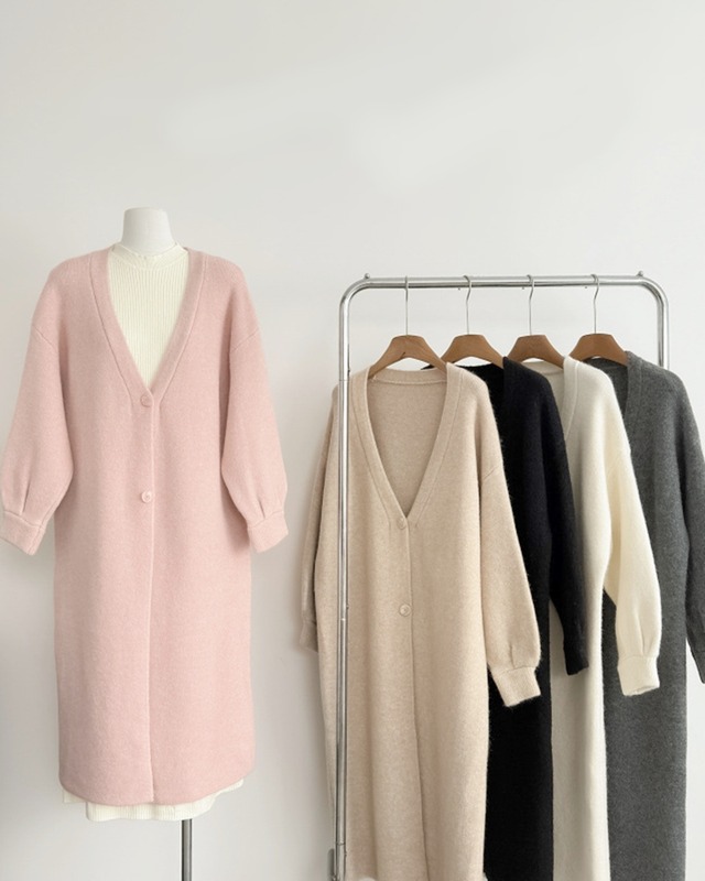 ルーズニットロングカーディガン（5 colors）　24WP09053