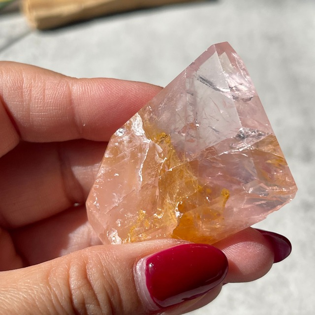 ブラジル・バイーア州産【ゴールデンヒーラー＆ローズクォーツ】フリーフォーム ⑪ 鉱物 天然石 パワーストーン
