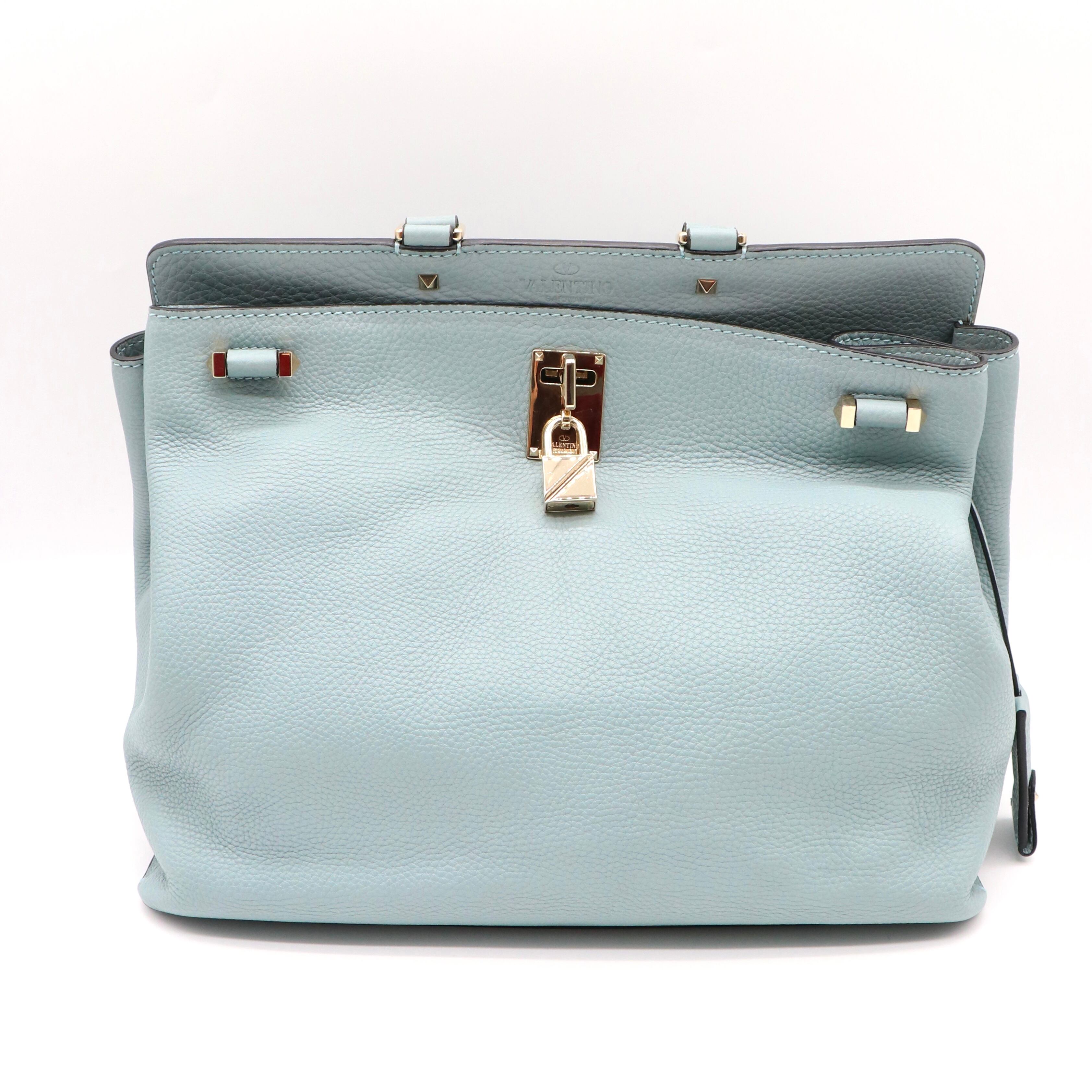 VALENTINO GARAVANI ジョイロック 2wayハンドバッグ バッグ ブルーグレー ヴァレンティノガラヴァーニ
