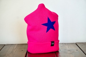 イカ帽ニットロング　ピンク