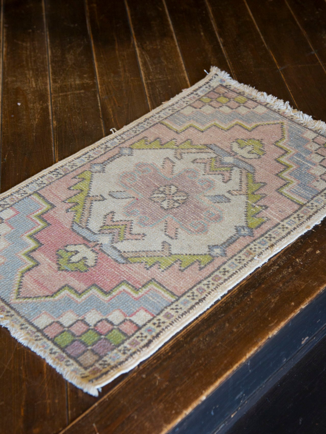 ビンテージ トルコ 絨毯 ミニラグ 玄関マット A