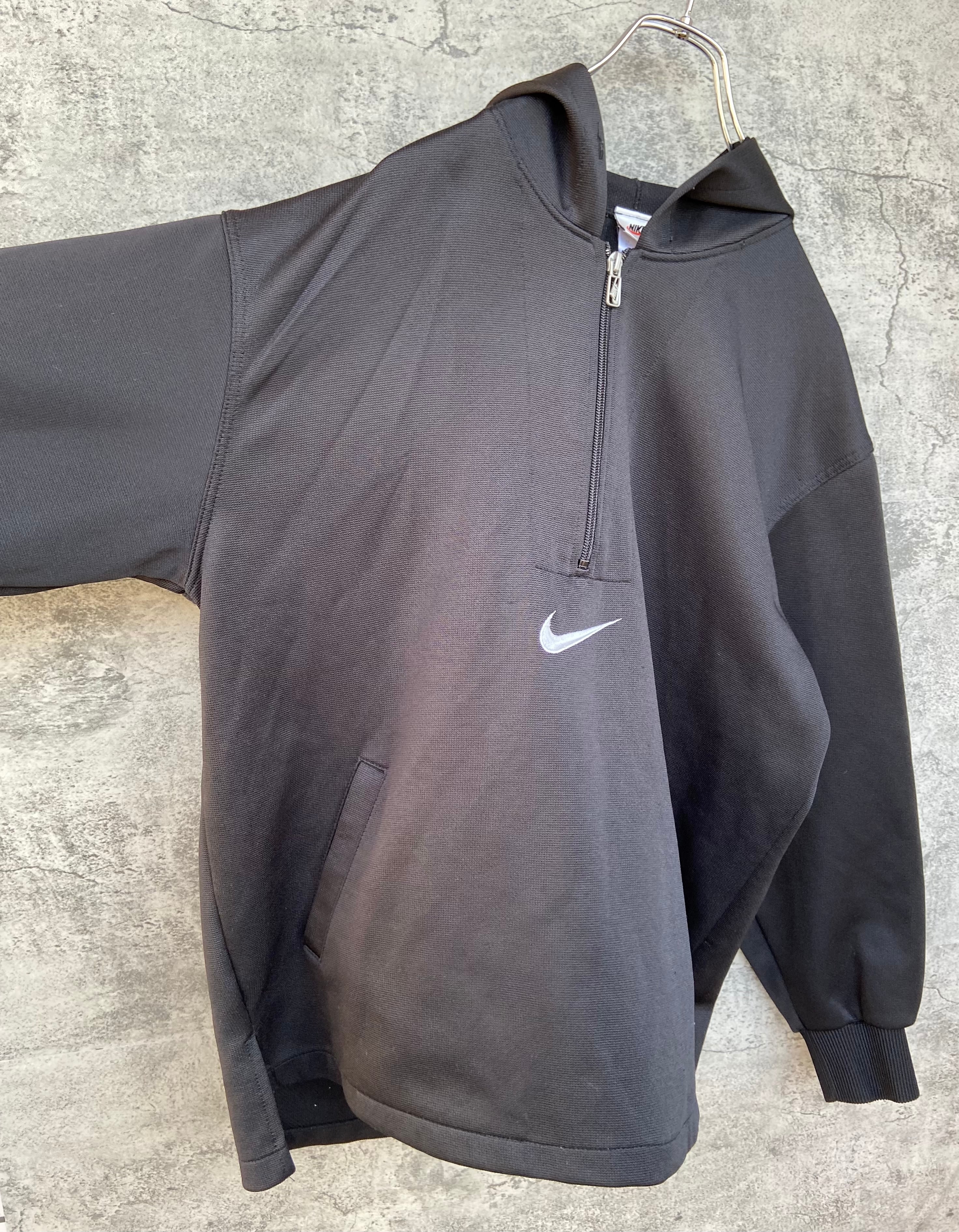 90s NIKE ナイキ ハーフジップ プルオーバー パーカー 刺繍 | 【古着
