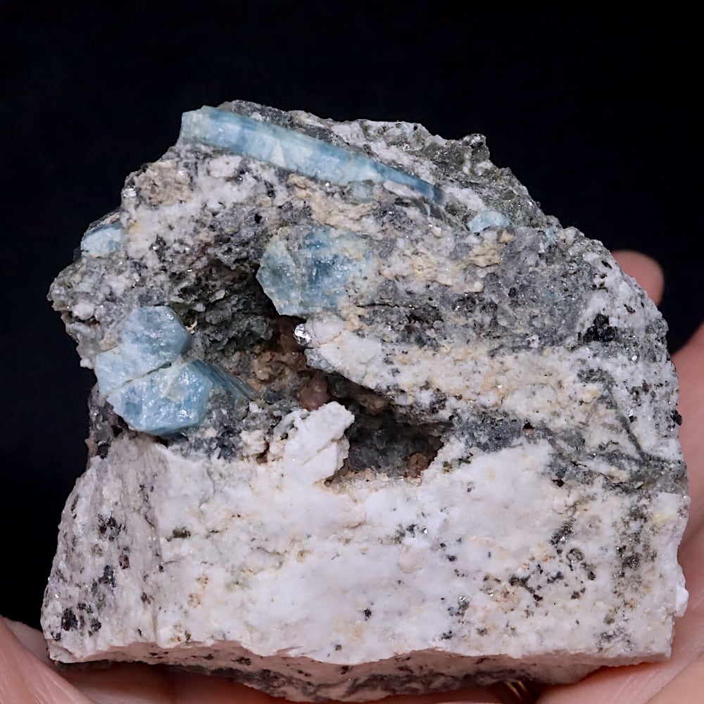 自主採掘！アクアマリン カリフォルニア産 205.4g AQ334 鉱物 原石