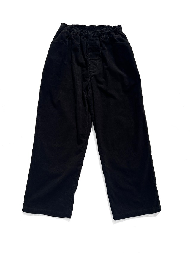 COMFORTABLE REASON / STRAIGHT CORDS SLACKS - BLACK