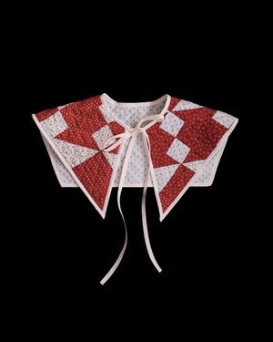 1860s American quilt / attached collar [001]