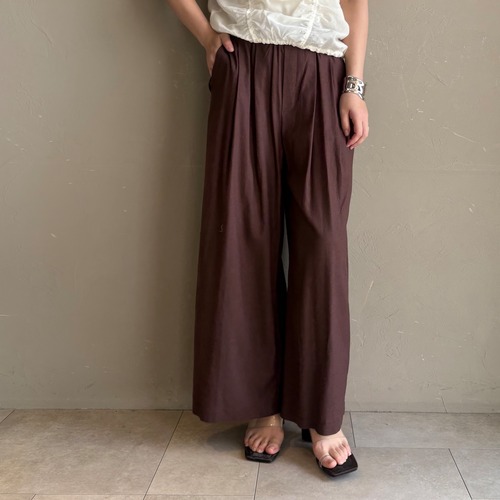 【 CYNICAL 】リネン混イージーワイドパンツ