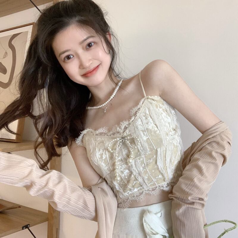 レースレディースサマーブラックリボンショートシャツ トップス 夏物 ブラックストロベリース18565274105