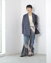 kotoha yokozawa - Graphic Yoryu Pants :Mono Coil|グラフィック楊柳/風景プリント/size 4