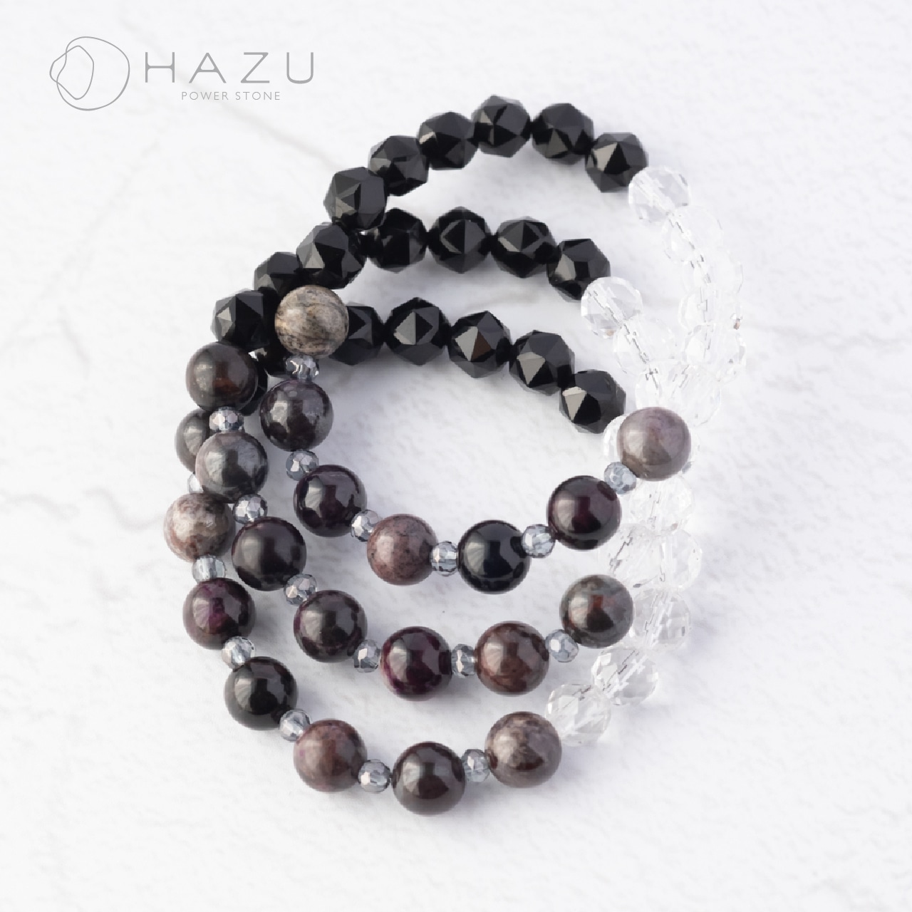 選べる・魔除けスギライト＆モリオン［スギライト／モリオン／水晶］