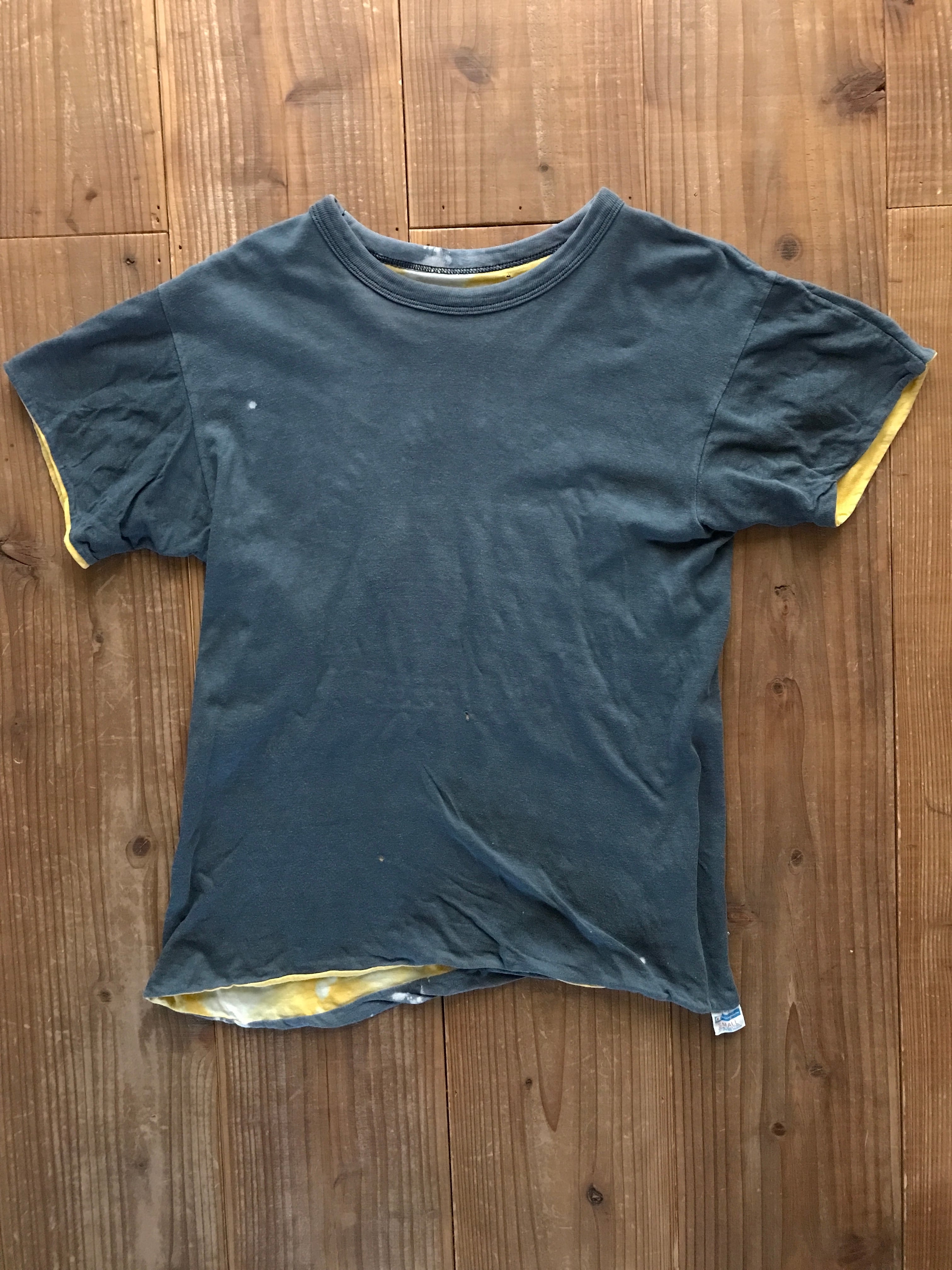 70's Champion バータグ "FREMONT JR. HIGH" リバーシブルTシャツ 4段プリント 表記(S)