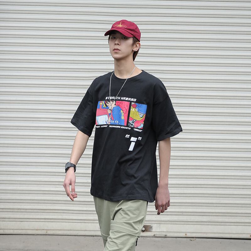 全3色 Tシャツ カットソー プリント カジュアル シンプル