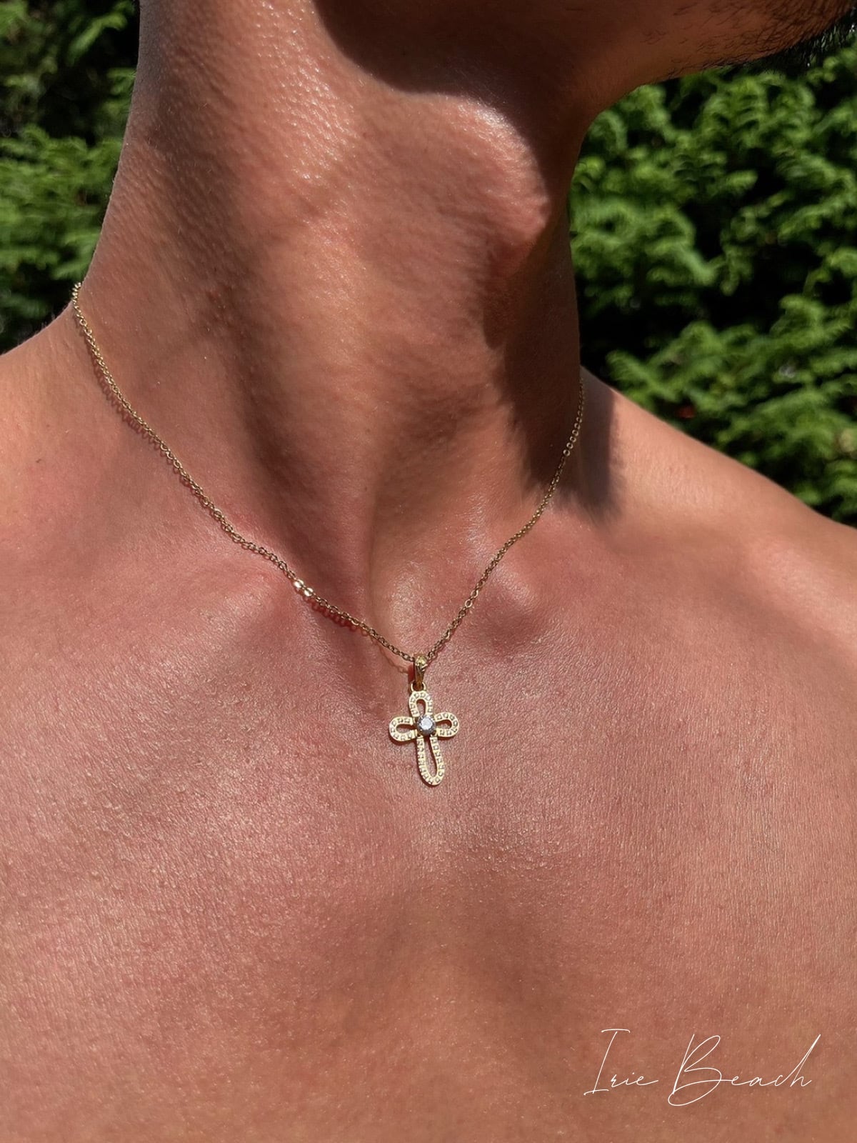 cross zirconia necklace | IRIEBEACH