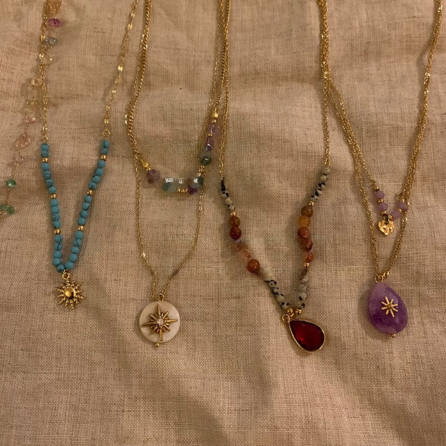 Somedayifカラフルなビーズネックレス 4s