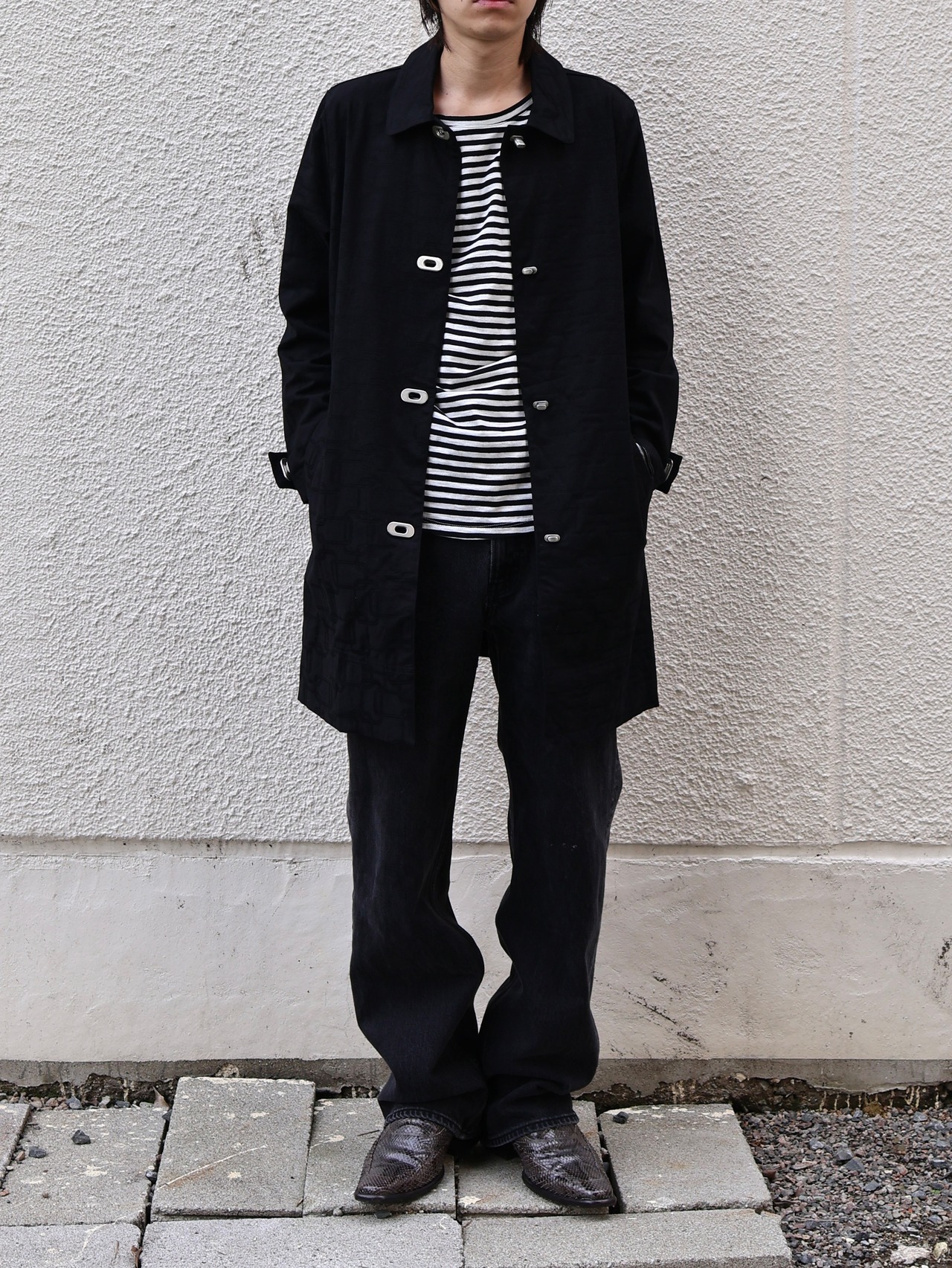 allover design half coat
