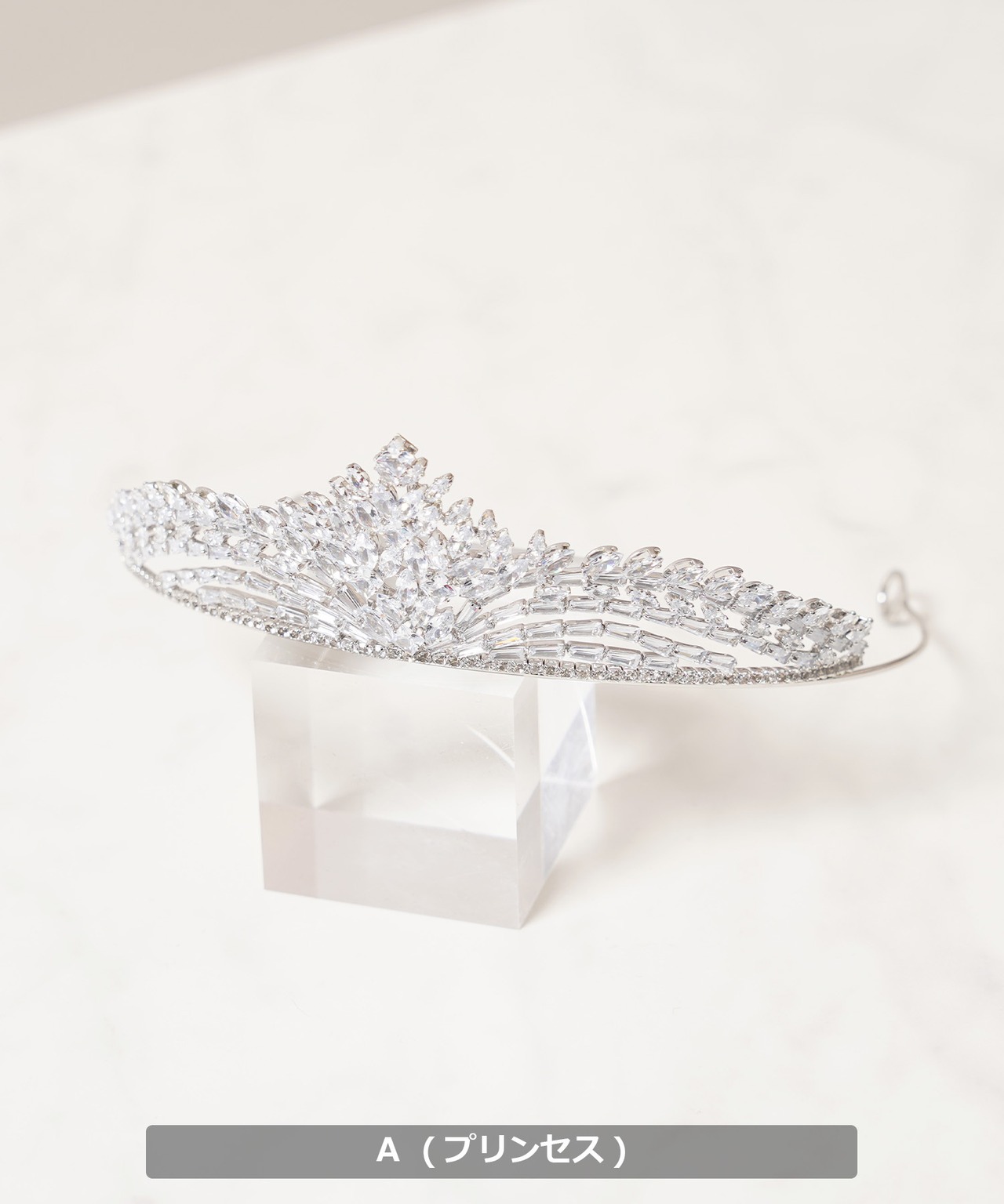 ◆クリスタル シルバー ティアラ◆ch-25138