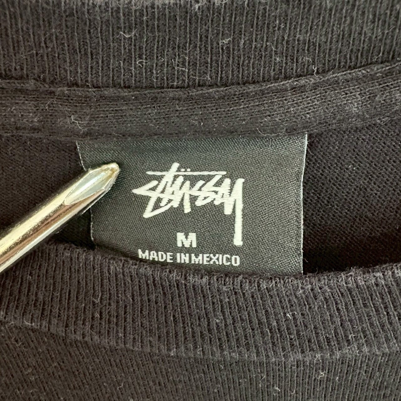 stussy ステューシー Tシャツ M バックロゴ プリント シャドーマン