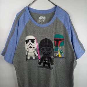 STAR WARS　半袖　ラグランTシャツ　ダースベイダー　グレー　XL