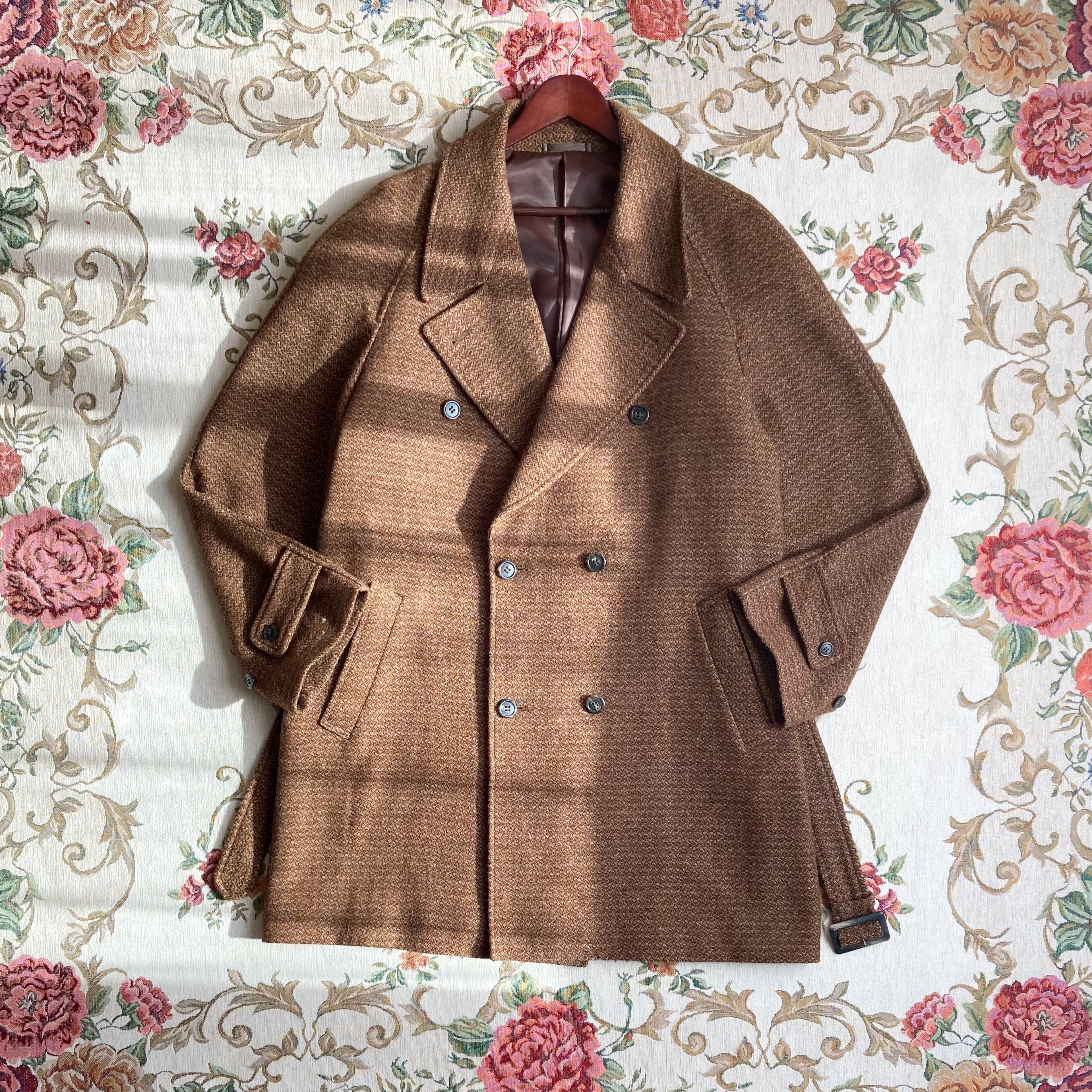 JAPAN vintage retro wool trench coat