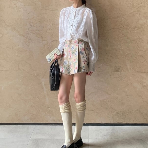 Floral jacquard shorts(花柄ジャガードショートパンツ) | ADORABLE