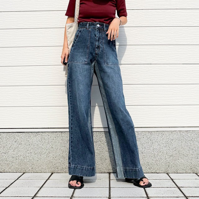 Qgirlワイドインラインデニム