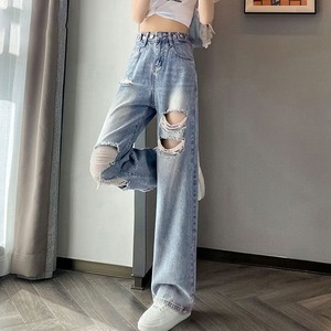 ダメージ デニム パンツ レディース ジーンズ おしゃれ アメカジ ストリート系 カジュアル 大人 かわいい きれいめ ウォッシュド加工 大人可愛い 大人女子