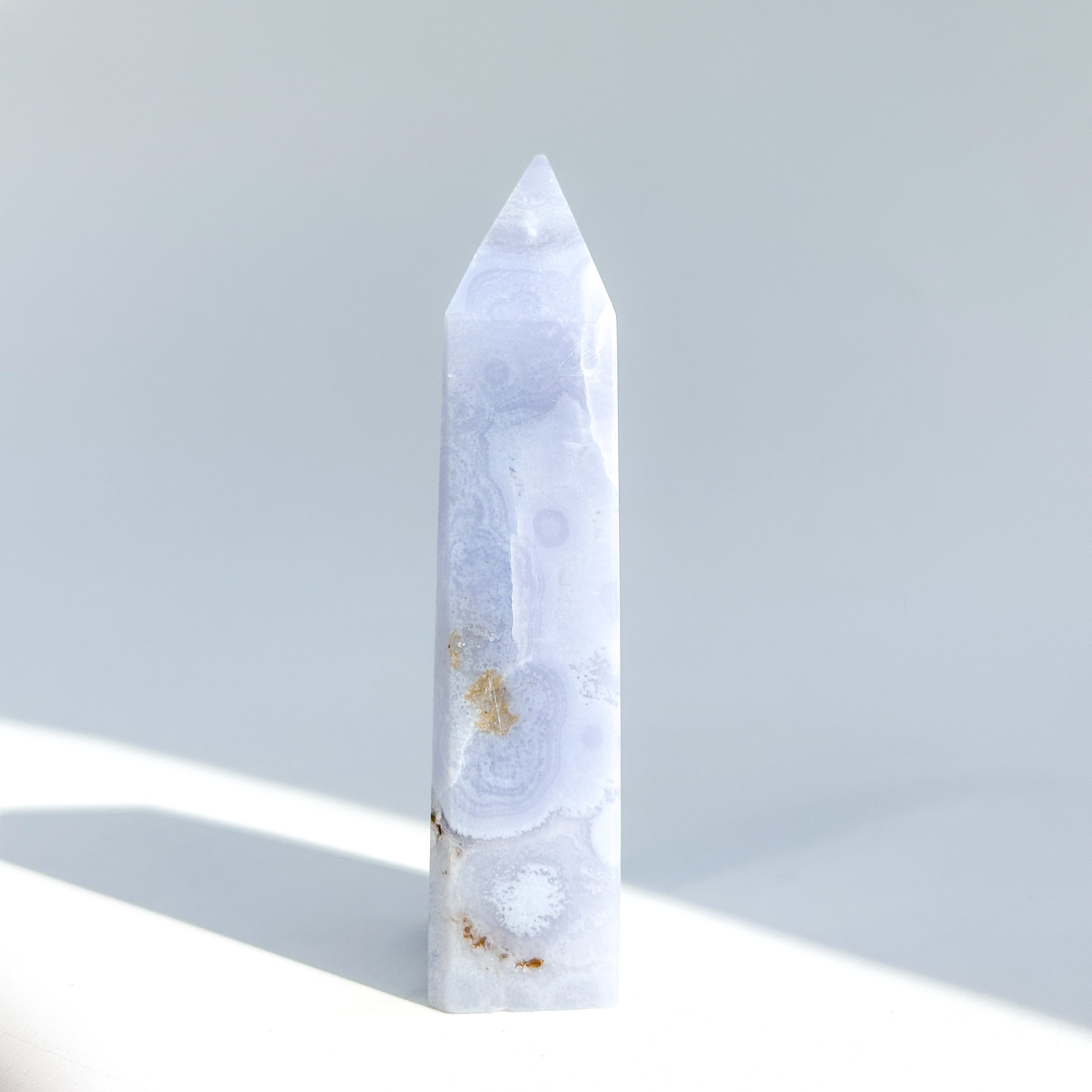 ハイクオリティ ブルーレースアゲート タワー ポイント オベリスク ⑤ ブルーレースアゲート タワー 12◇ Blue Lace Agate ◇天然石・鉱物