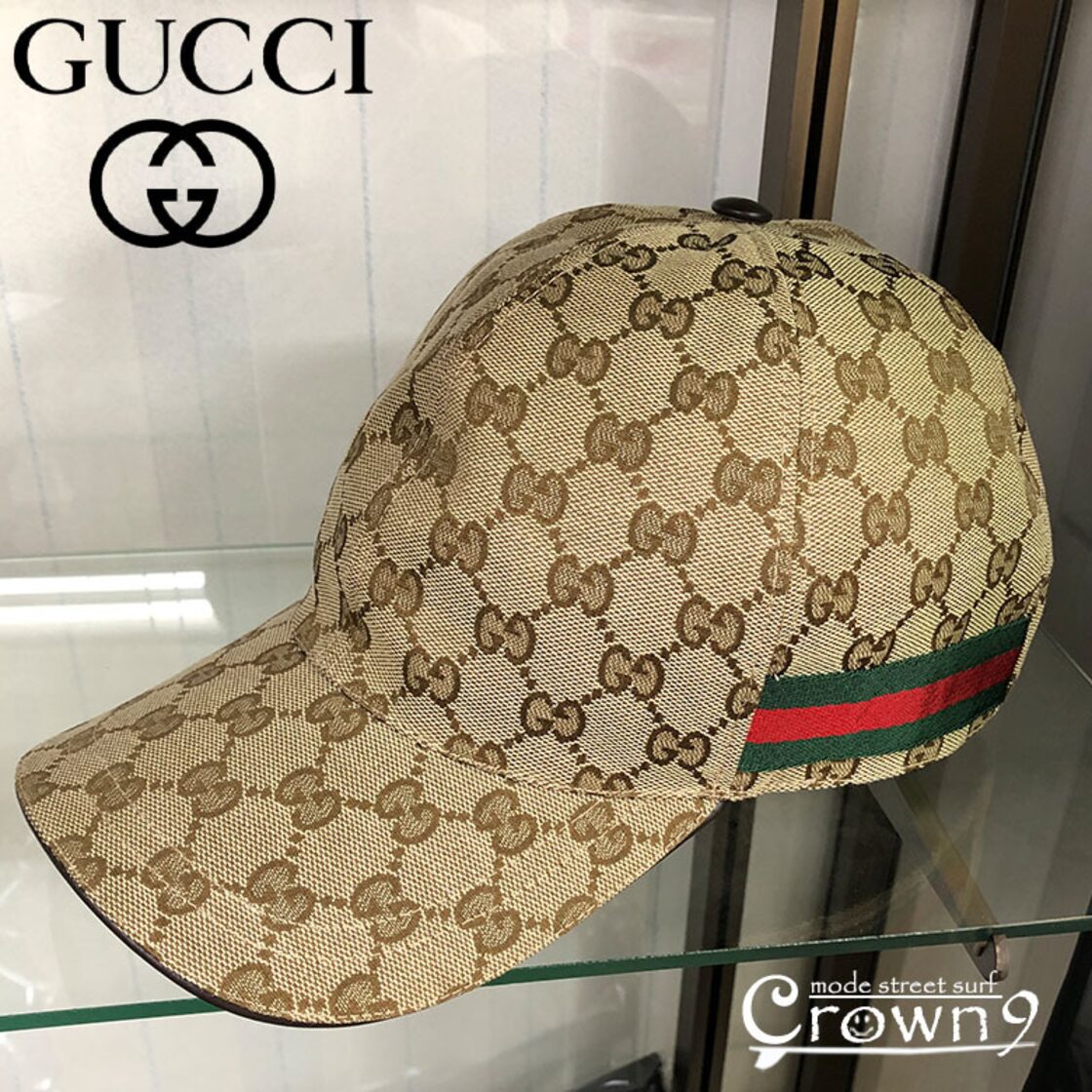 Lサイズ GUCCI グッチ オリジナルGGキャンバス ベースボール 
