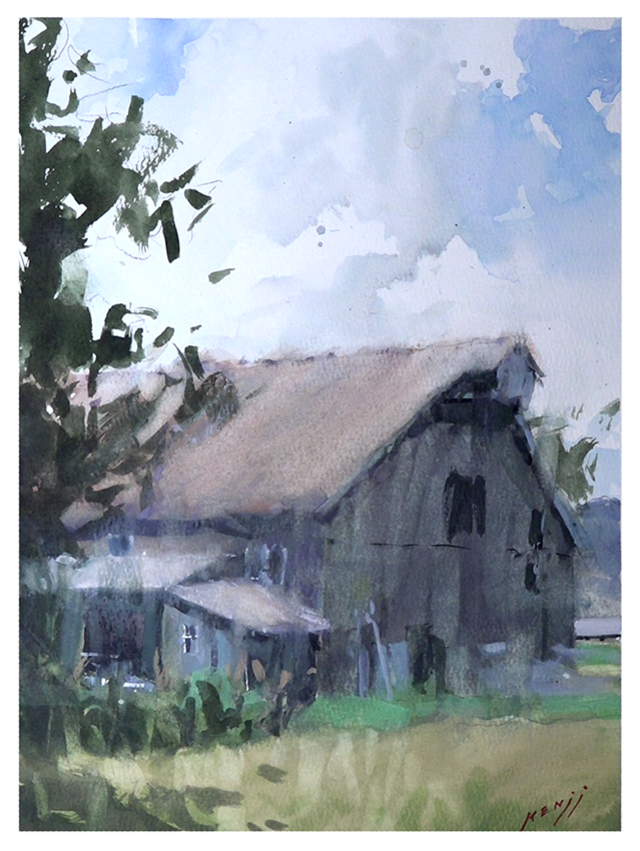 初夏の勢い＜透明水彩＞原画 | COLOR FACTORY 絵のショップ