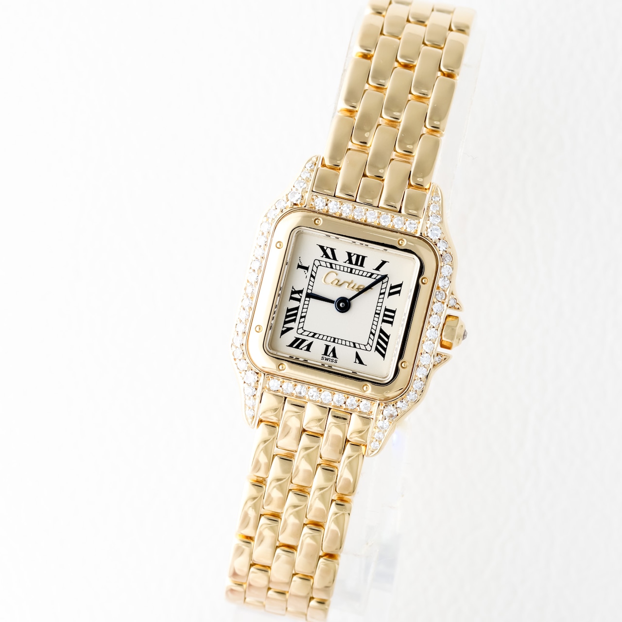 カルティエ パンテール SM ゴールド ベゼル 純正ダイヤモンド